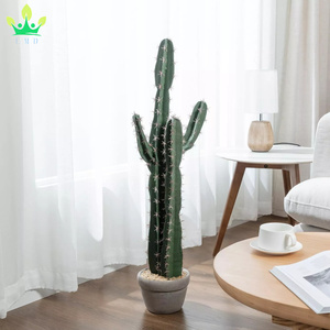 <span class=keywords><strong>Cactus</strong></span> artificiales en maceta de arcilla estilo cemento, macetas realistas para el hogar, hogar para fiesta en casa, decoración de oficina en casa - Product Image 4