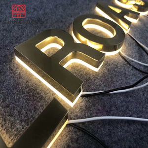Oro metálico de corte láser libertad Logotipo de metal retroiluminada signo carta en <span class=keywords><strong>la</strong></span> pared - Product Image 1