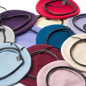 Béret tactique français de haute qualité en laine et cuir 100% vert <span class=keywords><strong>armée</strong></span> avec logo personnalisé, couleur unie, pour femme, homme, dames - Product Image 1