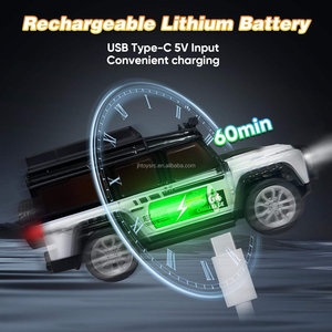 <span class=keywords><strong>Coche</strong></span> de Control Remoto 1:64 2.4Ghz, Luces LED Recargables por USB, Mini <span class=keywords><strong>Coche</strong></span> Todoterreno, Remolque RC para Niños - Product Image 3
