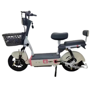 Vélo électrique à pédales 48V 350W à 3 vitesses avec batterie au plomb-acide et cadre en acier