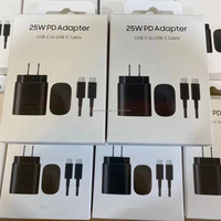 Chargeur mural USB C PD de haute qualité avec câble 3A 25W TYPE C Power Adopter Chargeur super rapide pour Samsung Galaxy S25 S24 Ultra