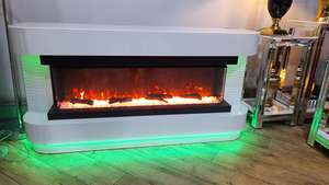 Mueble para TV con Espejo y Chimenea, Decoración para el Hogar, Muebles con Espejo, Muebles, Mobles - Product Image 5