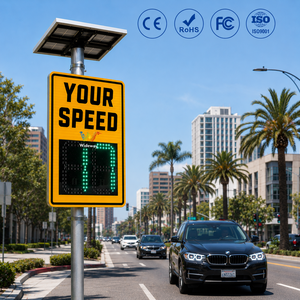 <span class=keywords><strong>Señal</strong></span> <span class=keywords><strong>de</strong></span> Velocidad con Radar Solar, Pantalla LED <span class=keywords><strong>de</strong></span> 2 Dígitos, Alta Visibilidad, <span class=keywords><strong>Señal</strong></span> <span class=keywords><strong>de</strong></span> Retroalimentación para Conductores en Zonas Escolares, Seguridad Vial, IP67 - Product Image 1
