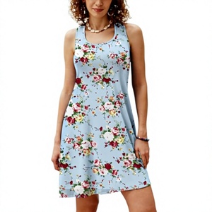 Débardeur long pour femme 100 % coton, brodé, personnalisé, dos nageur, confortable et respirant, haute qualité, vente en gros, promotion estivale - Product Image 3