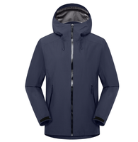 Veste Softshell Imperméable Coupe-Vent de Haute Qualité pour Hommes, Idéale pour la Randonnée et la Pêche en Extérieur, Col Montant, Logo Frontal, à Capuche