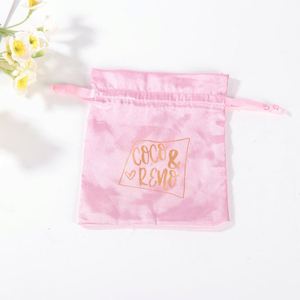 Sac en satin personnalisé, sac anti-poussière en satin lisse avec cordon de serrage, sac de rangement à cordon pour bijoux et cadeaux - Product Image 4