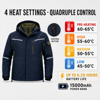 Vêtements chauffants imperméables et coupe-vent pour hommes, veste de ski d'hiver pour la randonnée en montagne enneigée