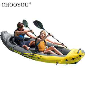CHOOYOU – ensemble de kayak gonflable <span class=keywords><strong>pour</strong></span> 2 personnes en plein air, avec rames en aluminium, pompe, bateaux en caoutchouc, canoë kayak en pvc - Product Image 3
