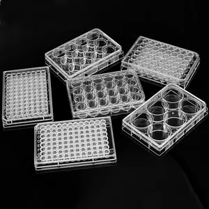 96 хороших одноразовых пластиковых тарелок для культивирования тканей, используемых для лаборатории, прозрачная Стерильная тарелка для культивирования клеток