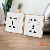 Prise d'interrupteur mural Standard BS royaume-uni, double prise 13a, double Charge USB, prise universelle de bonne qualité