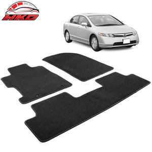 Tapis de sol pour Honda Civic 8ème génération 06-11, doublure en velours noir, rangée avant et arrière, tapis antidérapants - Product Image 2