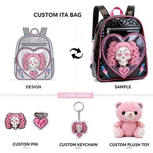 Sac à dos holographique Ita en gros direct usine pour exposition de bandes dessinées, sac Ita pour étudiants, adolescents, cosplayeurs, sac à dos DIY pour affichage de badges - Product Image 3