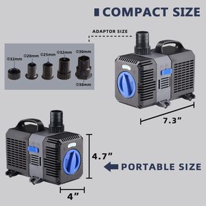 Pompe à eau rectangulaire <span class=keywords><strong>Grech</strong></span> CTP-2800 à haut débit 16000L/h pour système hydroponique, agriculture, aquarium, salon et utilisation sur bureau - Product Image 4