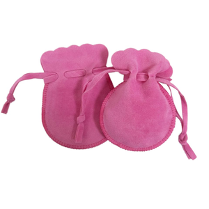 Sacs à bijoux en forme de calebasse, pochettes doubles en velours avec cordon de serrage, pour rangement de colliers et bracelets, estampage à chaud - Product Image 3