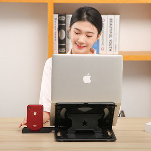 Ergonomic máy tính xách tay thang máy có thể gập lại nhựa Bàn máy tính xách tay chủ có thể gập lại máy tính xách tay đứng - Product Image 6