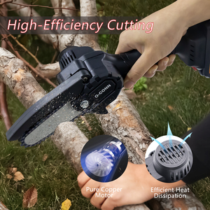 Mini tronçonneuse portative sans fil 21V 550W de 4/6 pouces pour la coupe d'arbres, motosierra à batterie pour le bois, nouvelle offre promotionnelle - Product Image 1
