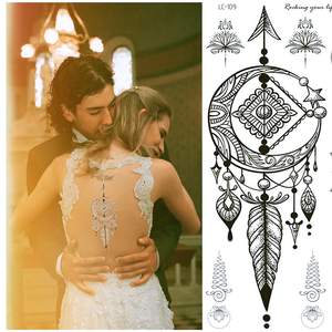 TATUAJES TEMPORALES DE HENA NEGRA para MUJERES - 53PCS Pegatinas de Tatuajes de Flores <span class=keywords><strong>Mandala</strong></span> Grandes para Chicas - Product Image 2