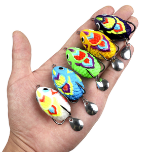 WEI <span class=keywords><strong>4</strong></span>,5 cm/11g 5 colores Rana suave Mini señuelo suave señuelo de Pesca agua superior flotante señuelos de rana cebo de agua dulce Wobbler Pesca - Product Image 5