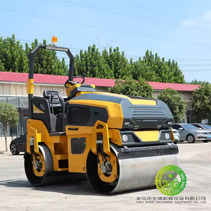 รถบดถนน EPA Euro 5 ขนาด 1 ตัน 2 ตัน 3 ตัน 4 ตัน เครื่องยนต์ดีเซลไฮดรอลิกแบบสั่นสะเทือน รถบดอัดแอสฟัลต์แบบ Tandem กำลัง 60 กิโลวัตต์ 220 โวลต์ - Product Image 3