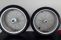 Ensemble de roues Supermoto Sur-Ron Light Bee X 17 pouces, jante chromée argentée, pneus 70/90-17 90/80-17, accessoires de mise à niveau pour vélo électrique