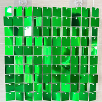 Panel Dinding Payet Berkilau 30x30cm PC+PET Dekorasi Latar Belakang Foto Pesta Ulang Tahun