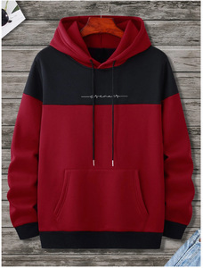 <span class=keywords><strong>ZY</strong></span> Hombres Casual Street Pullover Hoodie Patchwork Diseño Cordón Logotipo personalizado Impresión Algodón Fleece Ácido Lavado Moda Sudadera con capucha - Product Image 4