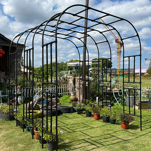 Arche de jardin en fer pour plantes grimpantes, support extérieur pour roses, structure en métal durable, design ajouré, structure de support pour plantes - Product Image 5