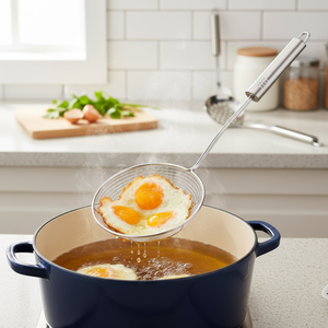 Spatola di Lusso Ecologica in Acciaio per Cucina Domestica, Sicura per Friggere, Cucinare e Servire Uova - Product Image 3