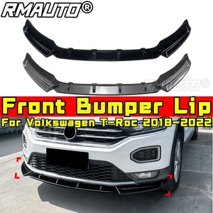 <b>Car</b> Front Bumper Lip Splitter <b>Diffuser</b> Spoiler Bumper Protector Body Kit For Volkswagen T-Roc 2018-2022 Exterior Accessories - Product Image 2