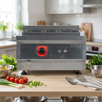 Cuisinière à nouilles à six bacs pour comptoir de cuisine RKMF-T600 en acier inoxydable