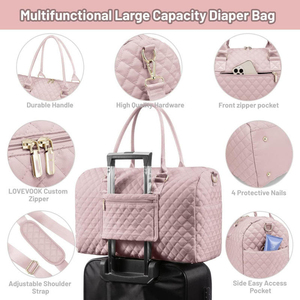 Bolsa de Pañales Multifuncional Personalizada, Bolsa de Maternidad <span class=keywords><strong>para</strong></span> Hospital, Bolsa de Bebé de Gran Capacidad, Impermeable, <span class=keywords><strong>para</strong></span> Viajes - Product Image 3