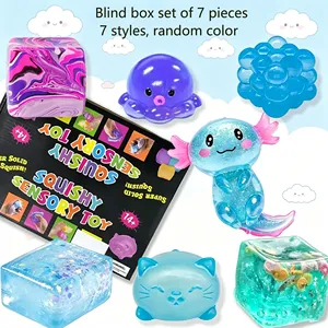 Coffret de 8 jouets sensoriels anti-stress en sucre de malt, créatifs, à récupération lente, souple, pour cadeau de fête, 8 styles différents - Product Image 2