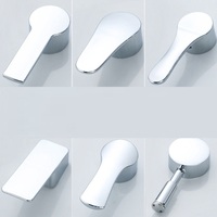 Poignées de robinet de salle de bain en zinc chromé en gros, commande universelle chaud/froid, design moderne et écologique