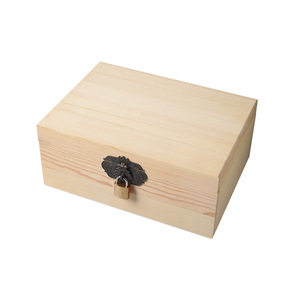 Wooden Jewelry Box Flip Top Storage Cosmetic Organizer <b>Retro</b> Clasp <b>Gift</b> Packaging Box - Product Image 5