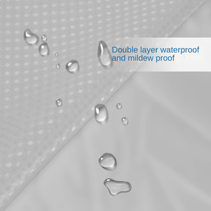 <span class=keywords><strong>Rideau</strong></span> de <span class=keywords><strong>douche</strong></span> double couche en tissu gaufré sans ourlet, séchage rapide, imperméable, en polyester pour salle de bain - Product Image 5