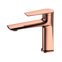 Robinet de salle de bain en laiton massif sans plomb à une poignée Robinet de lavabo pour constructeur d'appartements de salle de bain