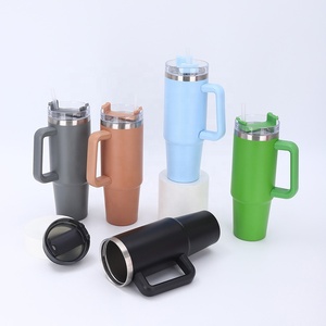 Mug de voyage isotherme <span class=keywords><strong>Stan</strong></span> 1.0 de 40 oz avec poignée, gobelet sous vide en acier inoxydable pour voiture, voyage, anti-fuite - Product Image 4