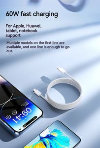 PD 60W <b>USB</b> C Nylon Braided Charger Cable 1M 3FT Fast Charging Type-C to Type-C Cable for Phone 16 15 Pro Max Plus - Product Image 6