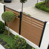 Valla de Aluminio Semiprivada con Recubrimiento en Polvo Personalizada, Barrera de Lamas Metálicas Transpirables para Uso Residencial en Patios y Jardines