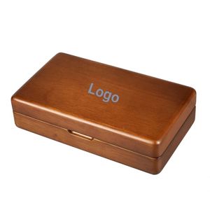 Caja de Joyería de Madera de Nogal Rectangular de Lujo, Hecha a Mano, con Terciopelo, Diseño Portátil y Logotipo de Alta Calidad, DS DSJ-1072 - Product Image 2