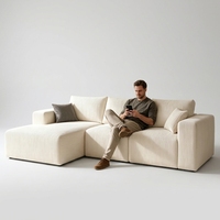 Nouveau design de luxe, canapé modulaire compressé en forme de L, canapé-lit inclinable, ensemble de meubles de salon, fabricant de canapés pour la maison de luxe