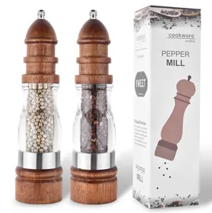 Hot Sale Wooden Pepper Spice Salt Corn Mill Grinder Muller Kitchen Accessories Wooden Pepper Grinder