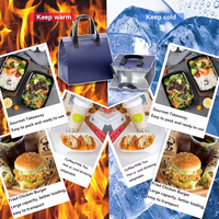 Sac isotherme portable personnalisé en non-tissé pour la livraison de café, boissons et aliments à emporter – Transport thermique jetable pour restaurants