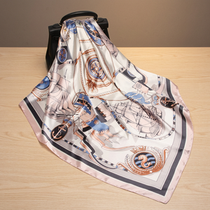 Écharpes de luxe en mousseline de soie Pure, pour femmes, écharpe Design de marque, nouveau Design de mode, vente en gros, écharpes, 2020 - Product Image 2