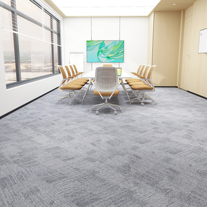 Manufacturer Custom Office Flooring Polypropylene Plain Commercial square Carpet Floor Carpet Tiles - Product Image 1