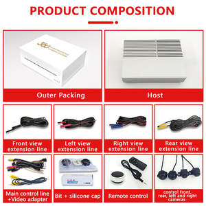 Système de caméra de voiture panoramique à 360 degrés 720P/1080P AHD, vision nocturne couleur, <span class=keywords><strong>4</strong></span> canaux, vue aérienne 2D/3D, <span class=keywords><strong>4</strong></span> caméras pour le stationnement - Product Image 6