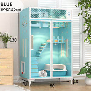 เตียงไม้เนื้อแข็งสุดหรู บ้านไม้สำหรับสัตว์เลี้ยง วิลล่าในร่ม - Product Image 1
