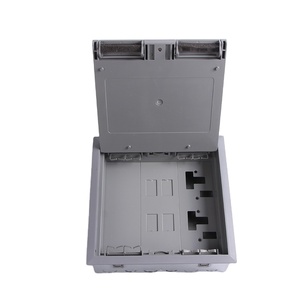 Placca <span class=keywords><strong>Elettrica</strong></span> a Pavimento con 2 Prese RJ45 da 13A, <span class=keywords><strong>Scatola</strong></span> di Servizio Sottopavimento - Product Image 1