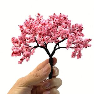 โมเดลต้นไม้จิ๋วทำมือสำหรับตกแต่งฉาก DIY ต้นไม้จำลองพลาสติกพร้อมดอกไม้สำหรับงานประดิษฐ์ตกแต่ง - Product Image 5